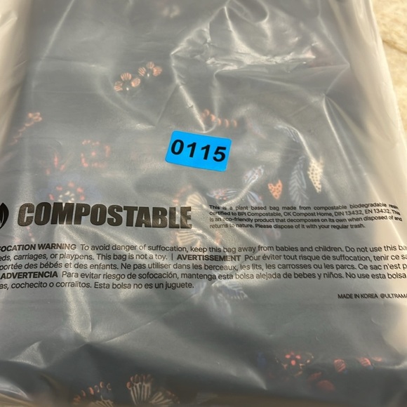 H&M Black Blue Floral Shift Dress High Neck Tie Bell Sleeves Size 8 - Picture 12 of 12